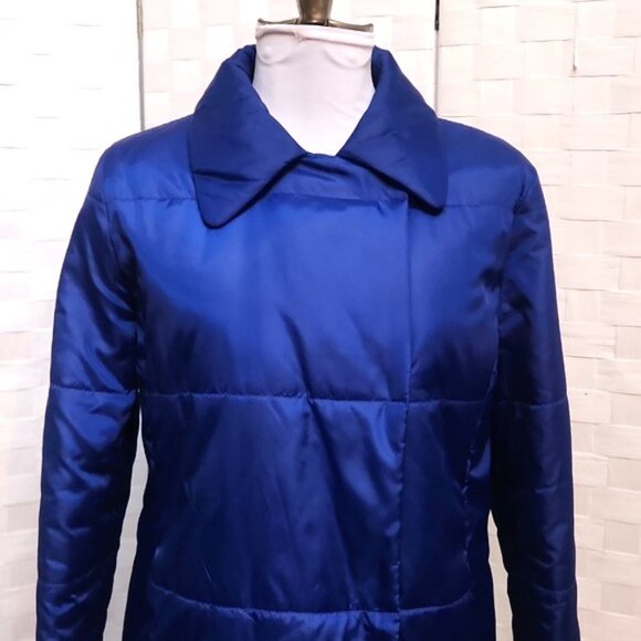 Brilliant Blue Lightweight Puffer Jacket by Simply Vera Vera Wang - Size XS - Picture 4 of 10